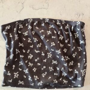 Black and White Smocked Pencil Crop Top